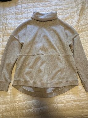Athleta Light Gray Cowl Neck Pullover Sweater